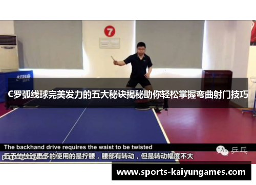 C罗弧线球完美发力的五大秘诀揭秘助你轻松掌握弯曲射门技巧