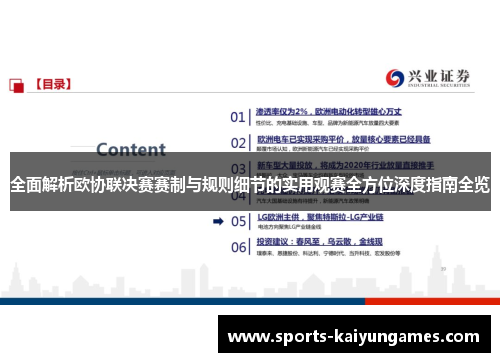 全面解析欧协联决赛赛制与规则细节的实用观赛全方位深度指南全览
