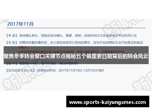 聚焦冬季转会窗口关键节点揭秘五个最重要日期背后的转会风云